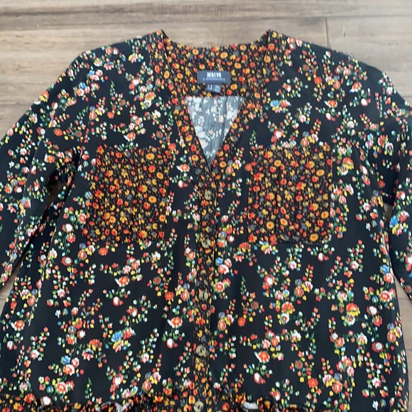 Maeve Black Floral Mini Dress - Picture 4 of 10